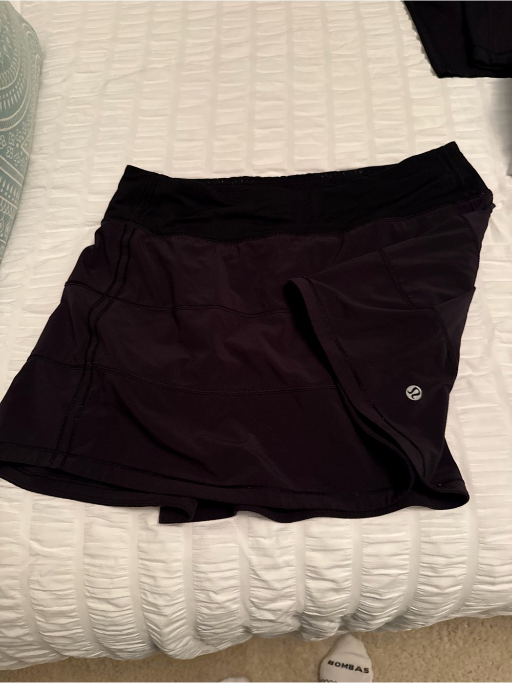 Lululemon Tall Black Athletic Skirt with Built-In Shorts